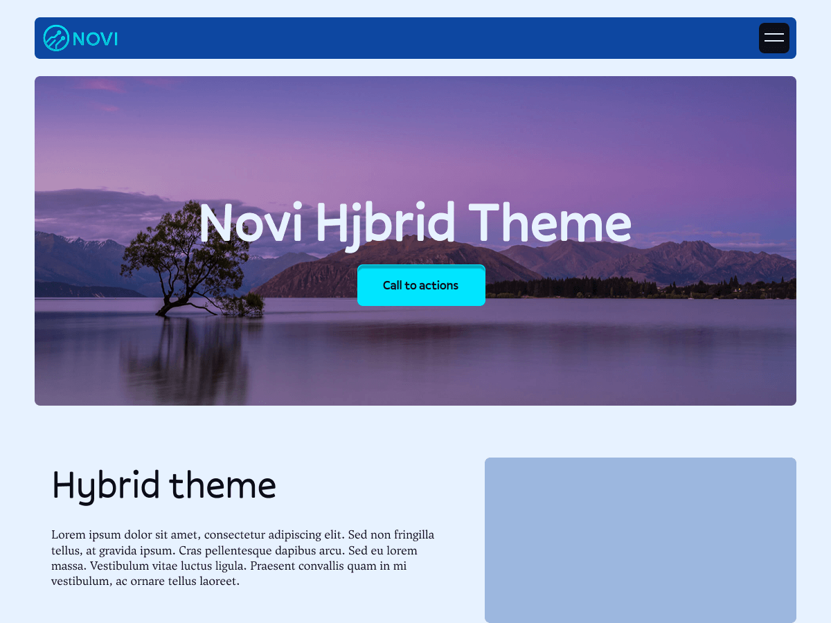 Novi theme screenshot