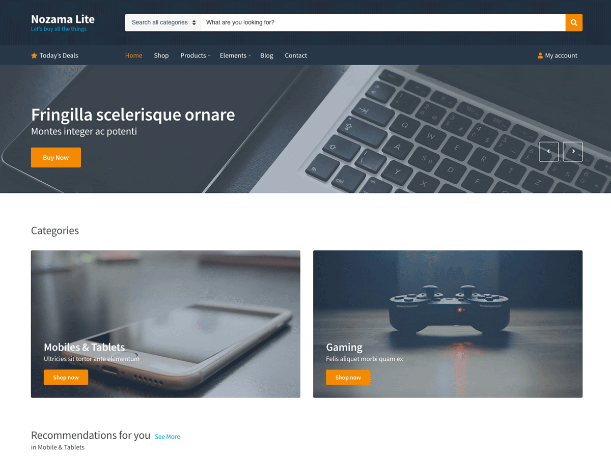 Nozama Lite theme screenshot