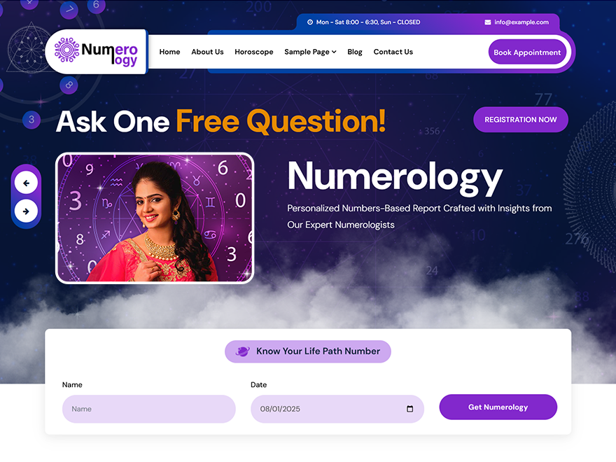 Numerology theme screenshot