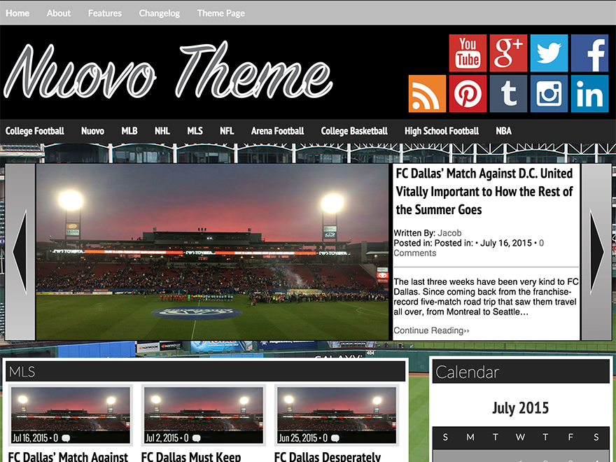 Nuovo theme screenshot