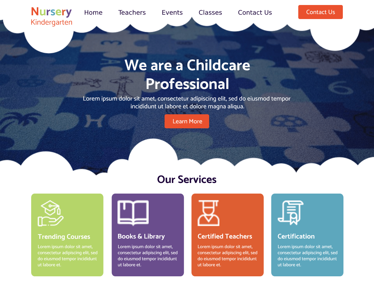 Nursery Kindergarten theme screenshot