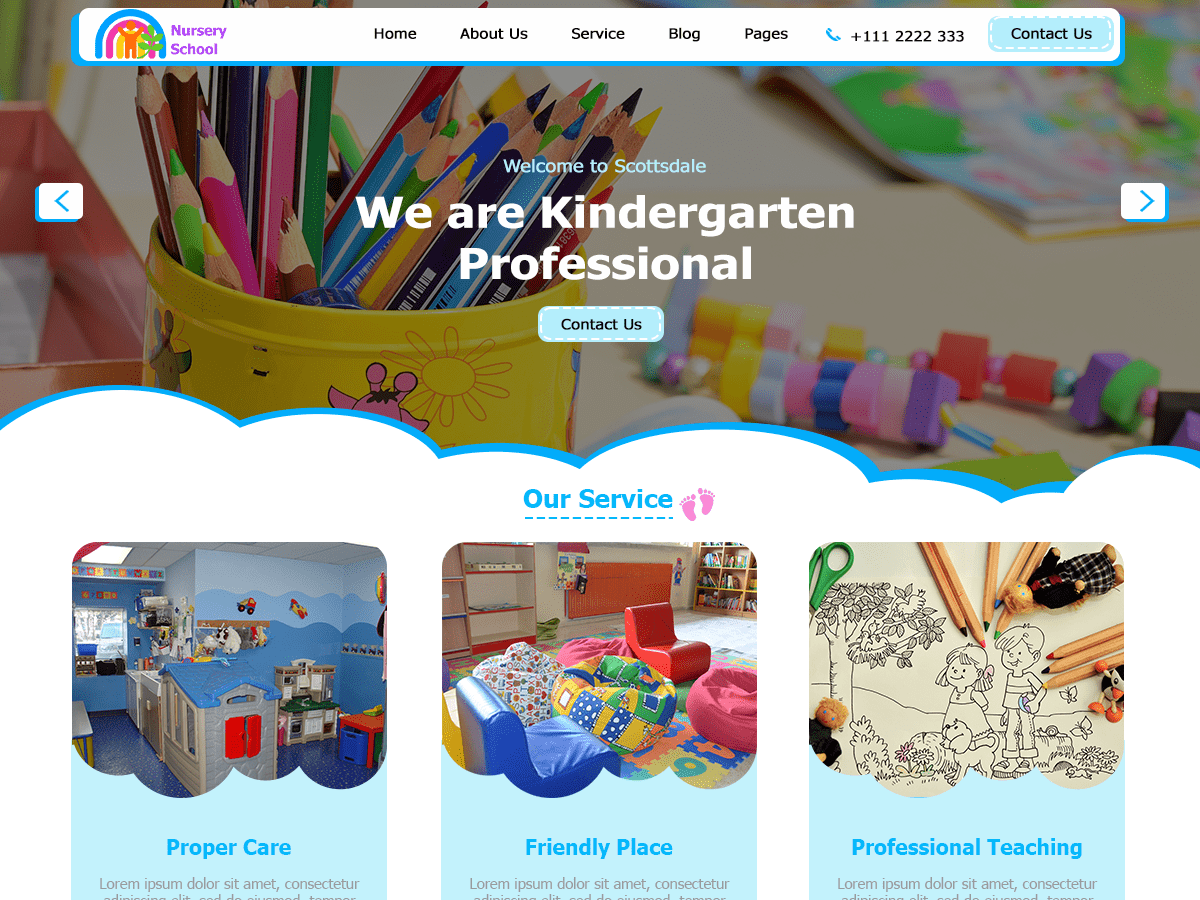 Nursery School theme screenshot