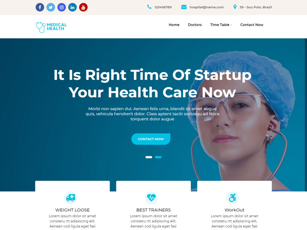 Nursing Home theme screenshot