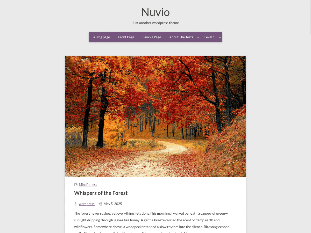 Nuvio theme screenshot