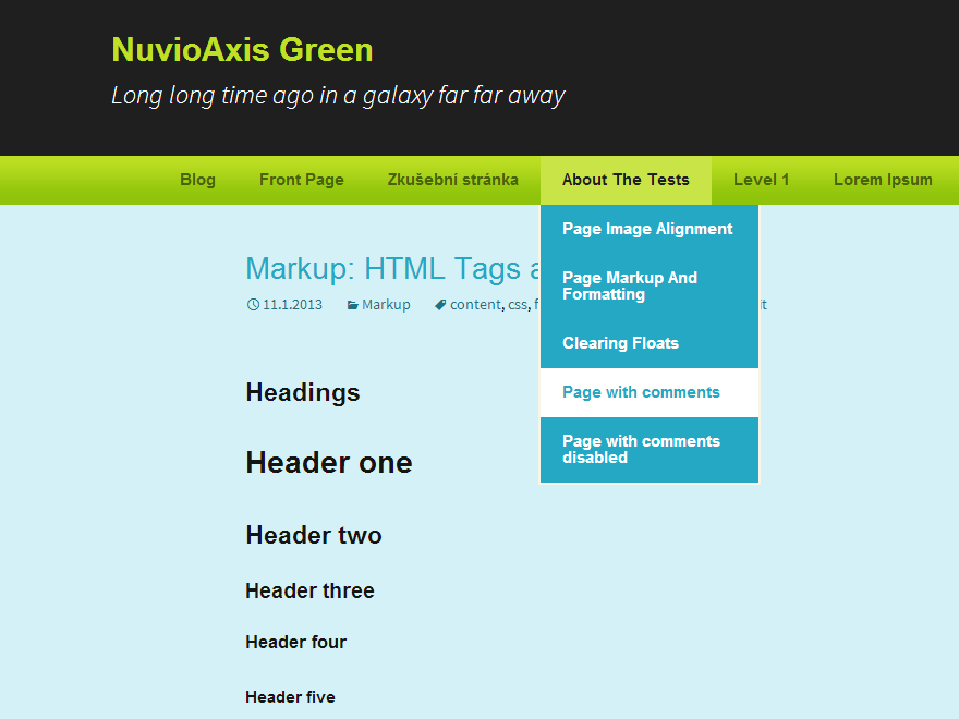 NuvioAxis Green theme screenshot