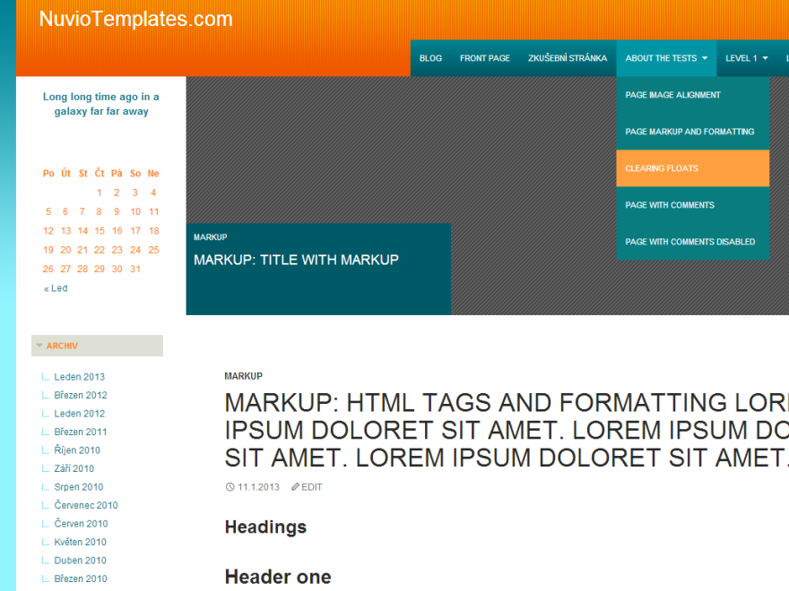 NuvioElement Orange theme screenshot