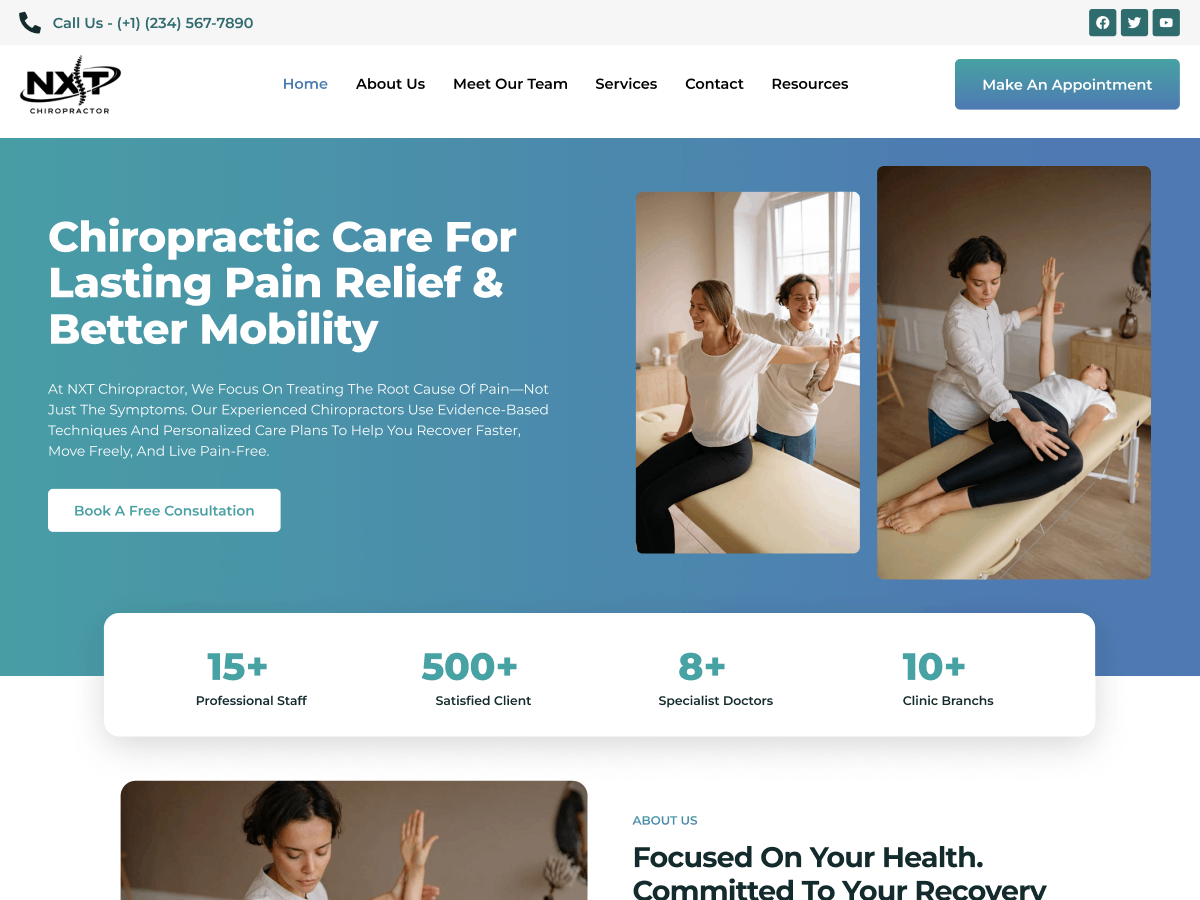 NXT Chiropractor theme screenshot