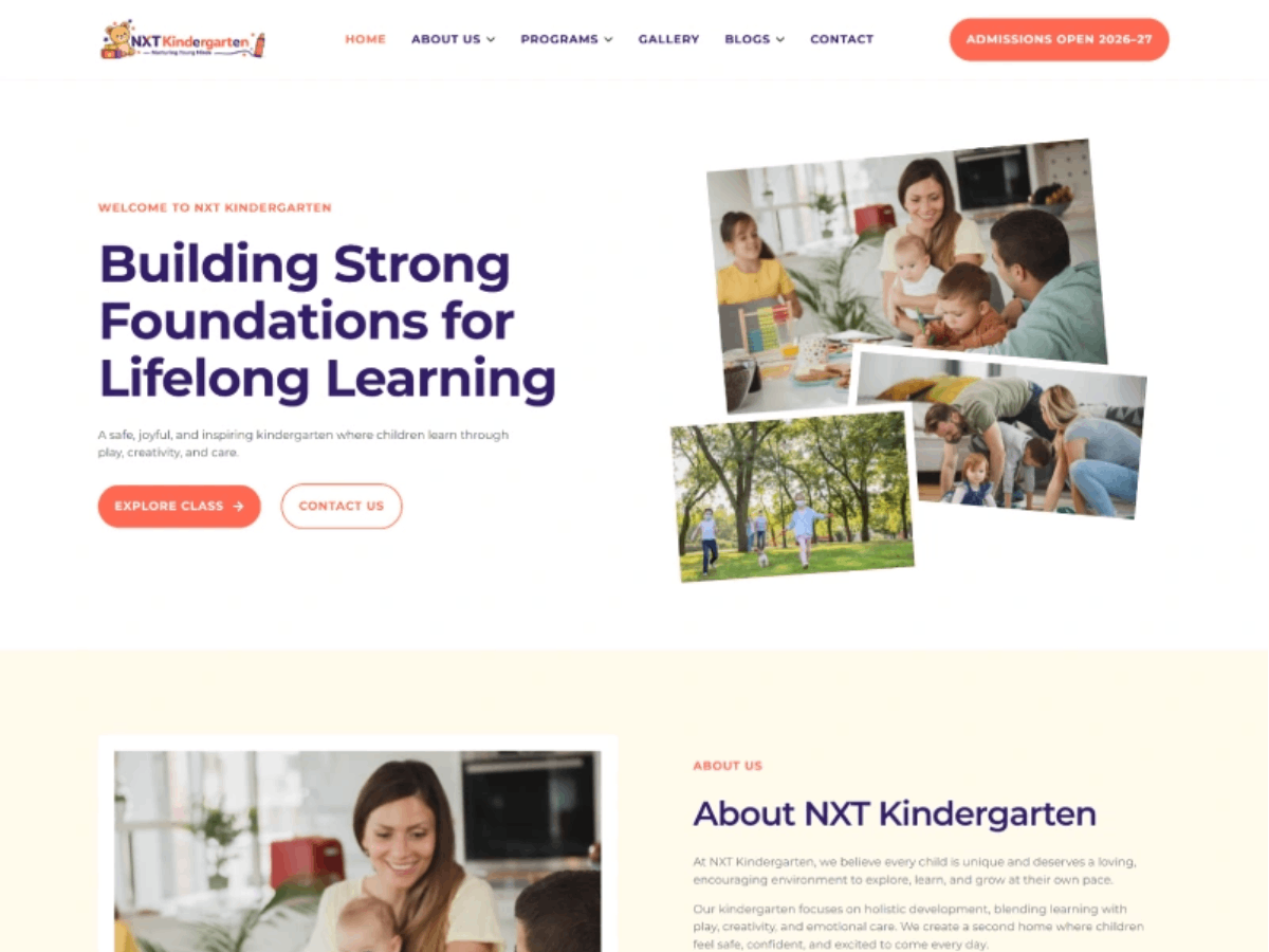 NXT Kindergarten theme screenshot
