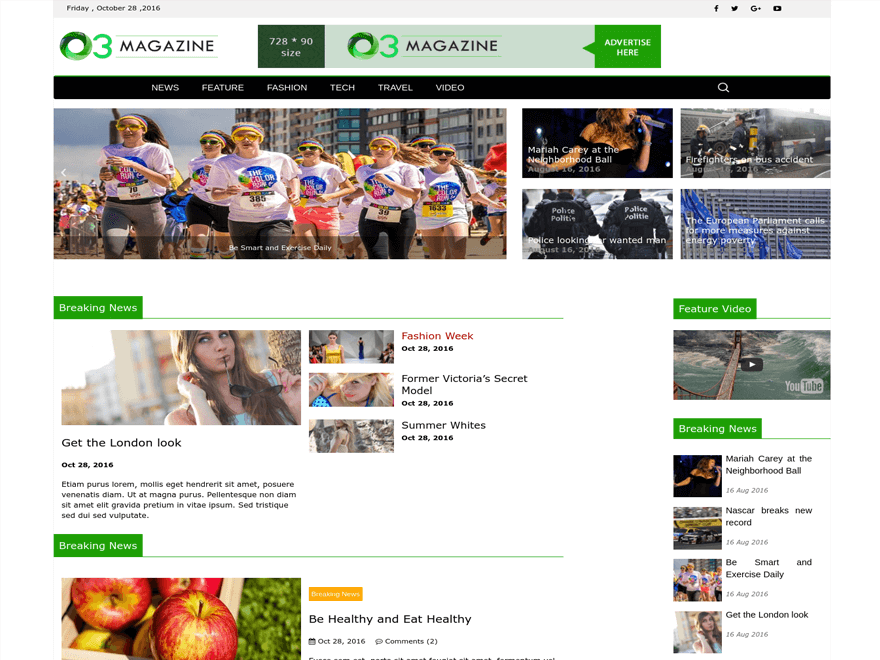 o3magazine theme screenshot