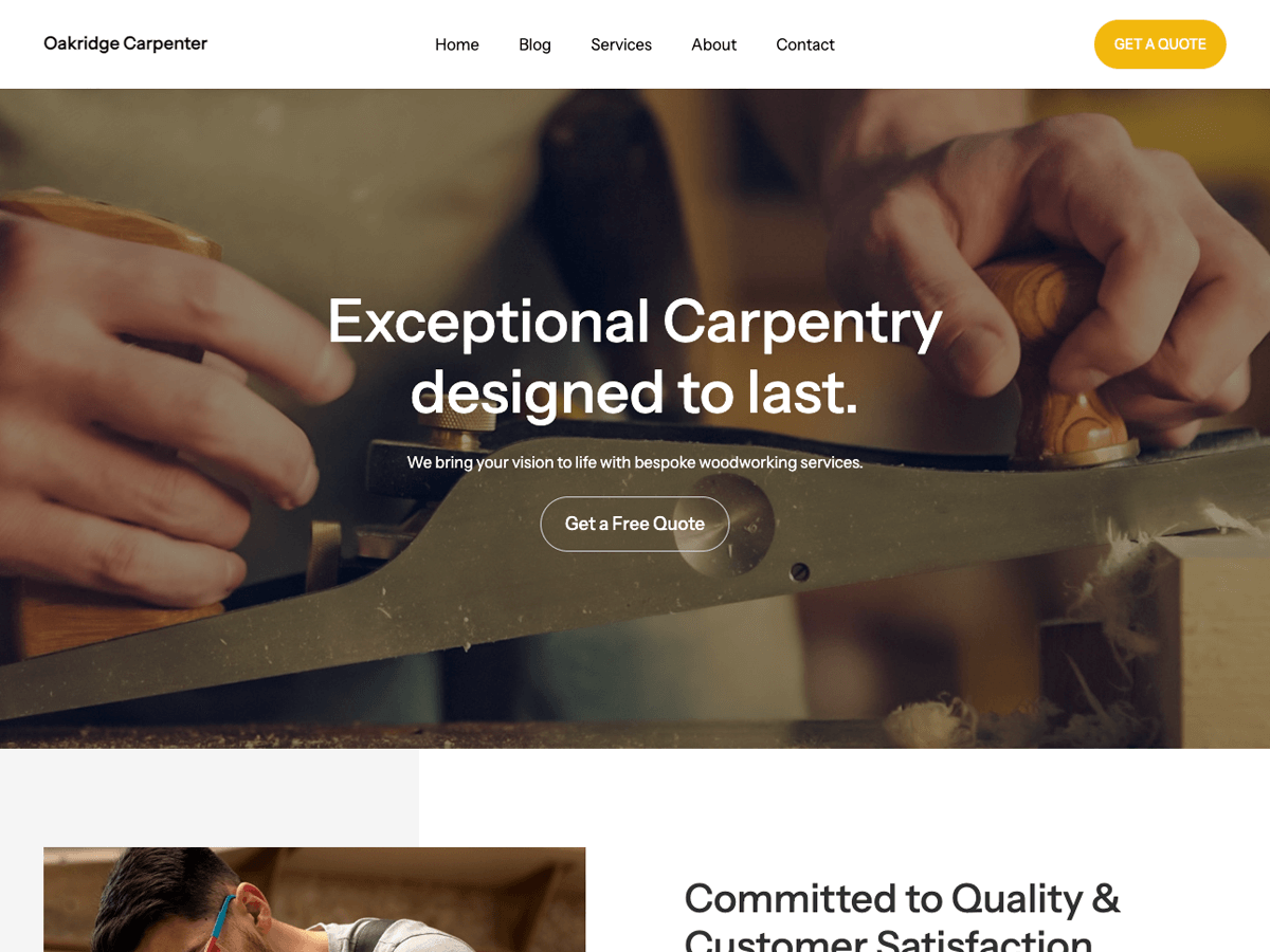 Oakridge Carpenter And Joinery theme screenshot