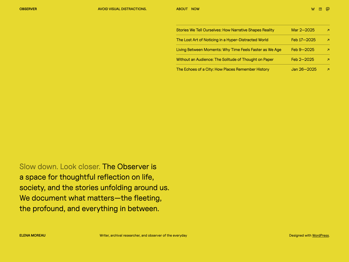 Observer theme screenshot