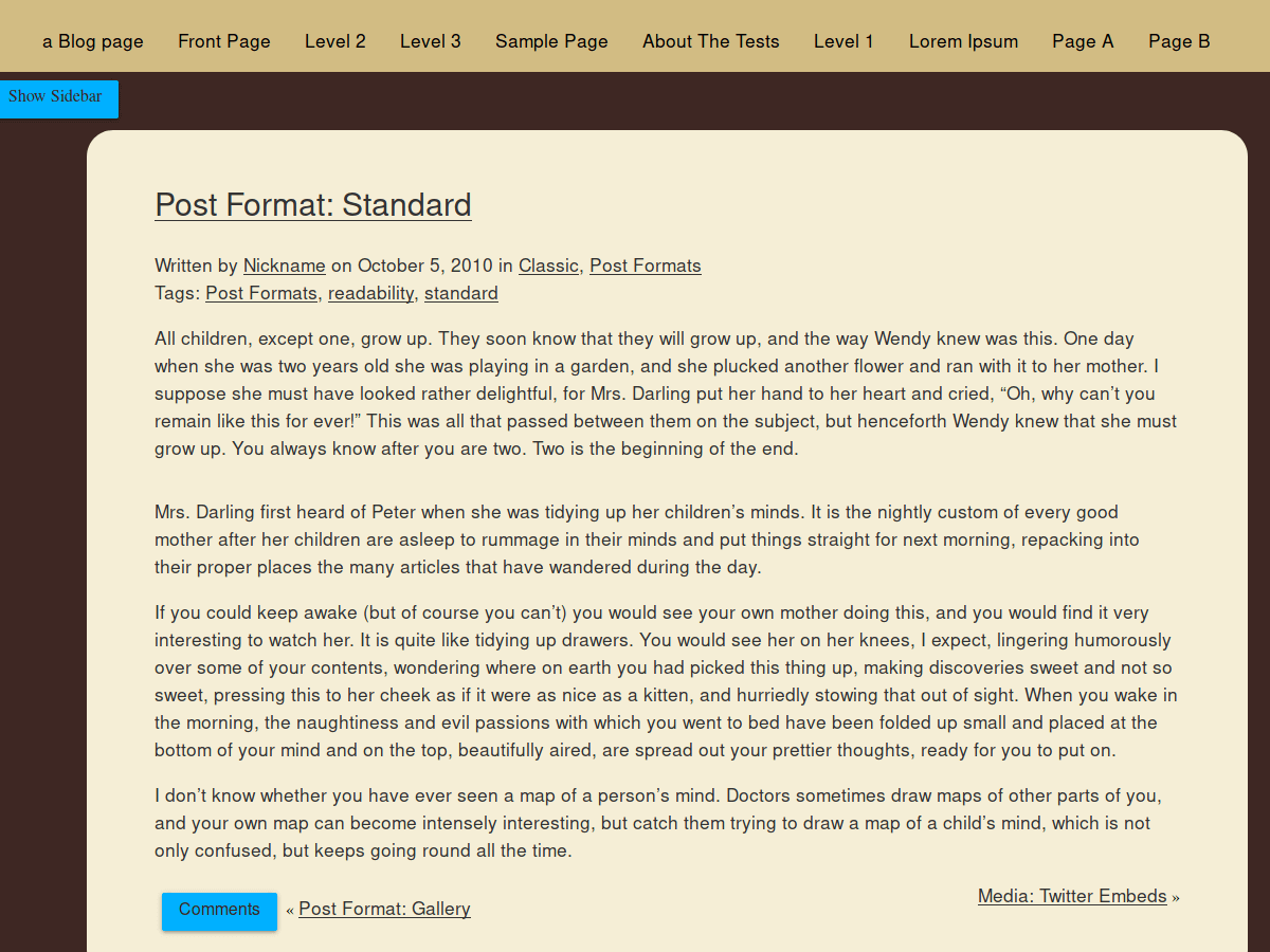 Ocean Cream theme screenshot