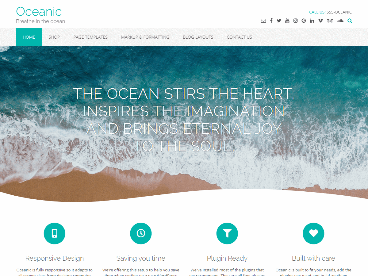 Oceanic theme screenshot