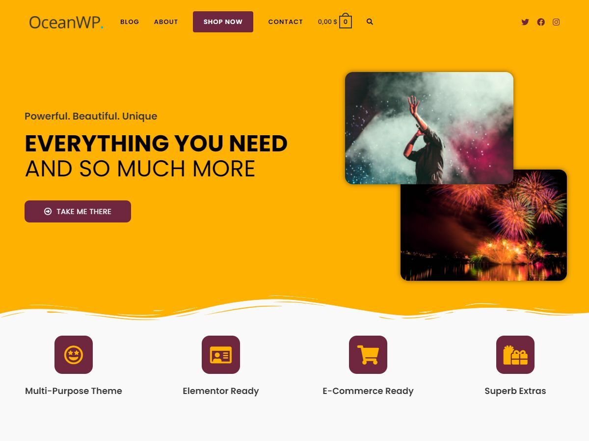 OceanWP theme screenshot