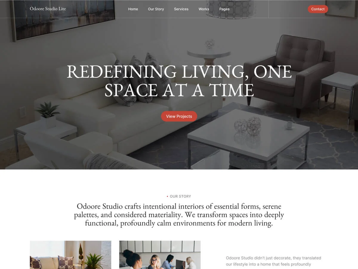 Odoore Studio Lite theme screenshot