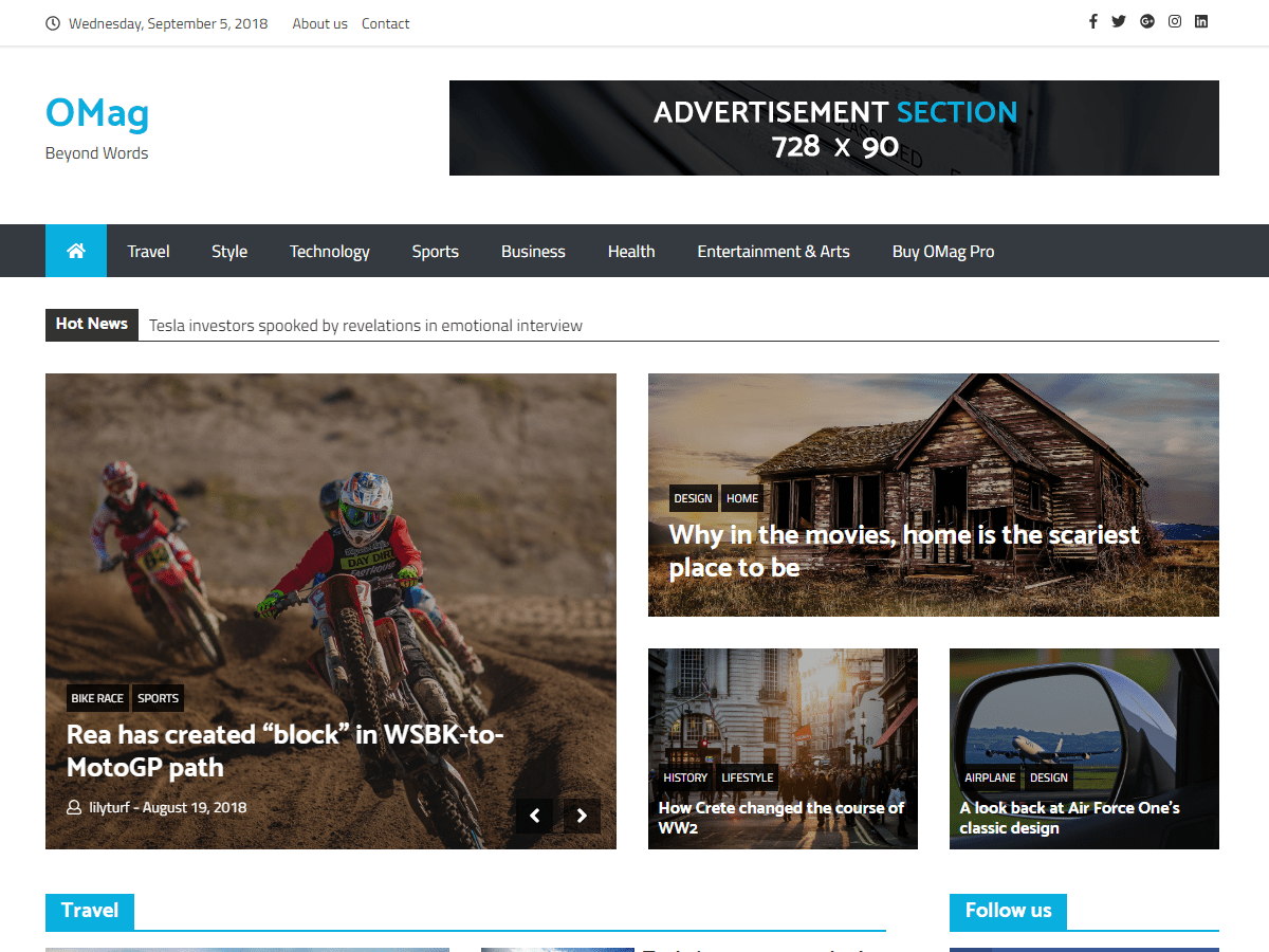 OMag theme screenshot