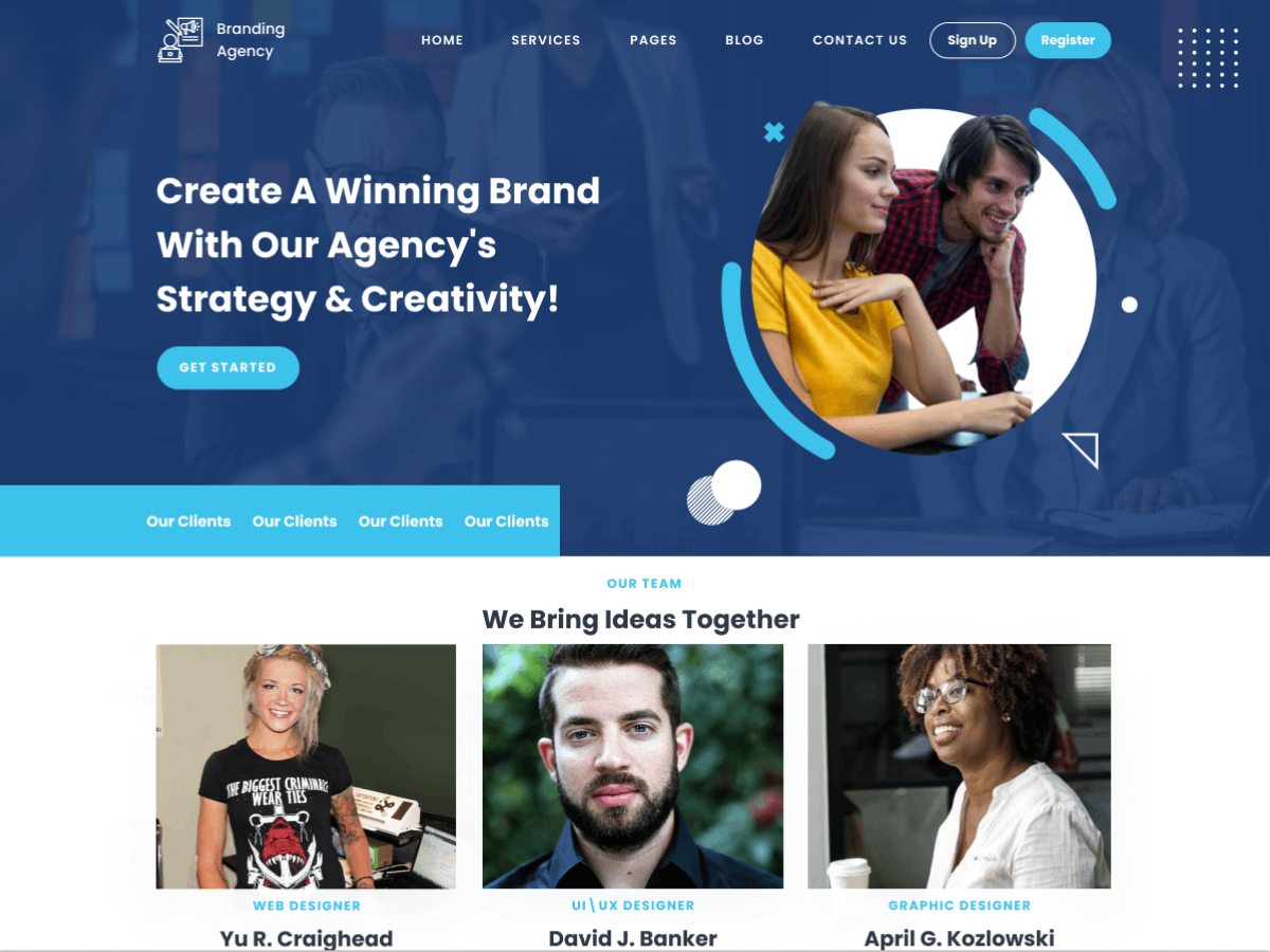 Omega Design Agency theme screenshot