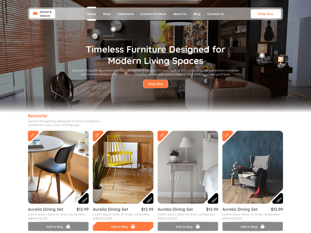 Omega Furniture Store theme screenshot