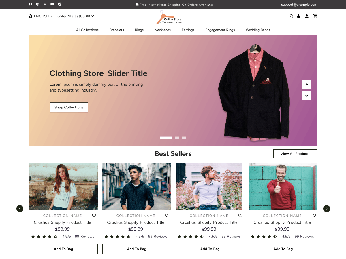 Omega Online Store theme screenshot