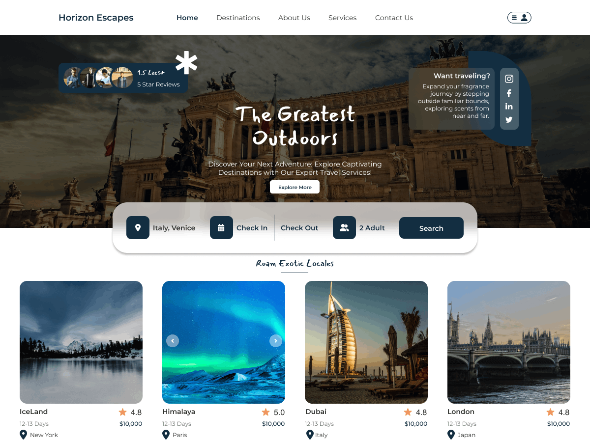 Omega Travel Agents theme screenshot