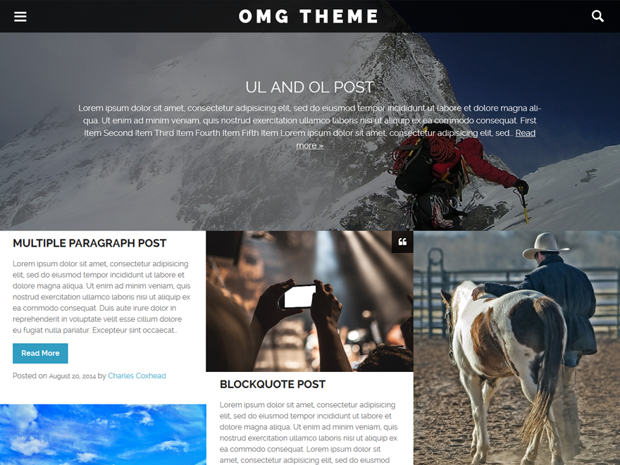 OMG theme screenshot