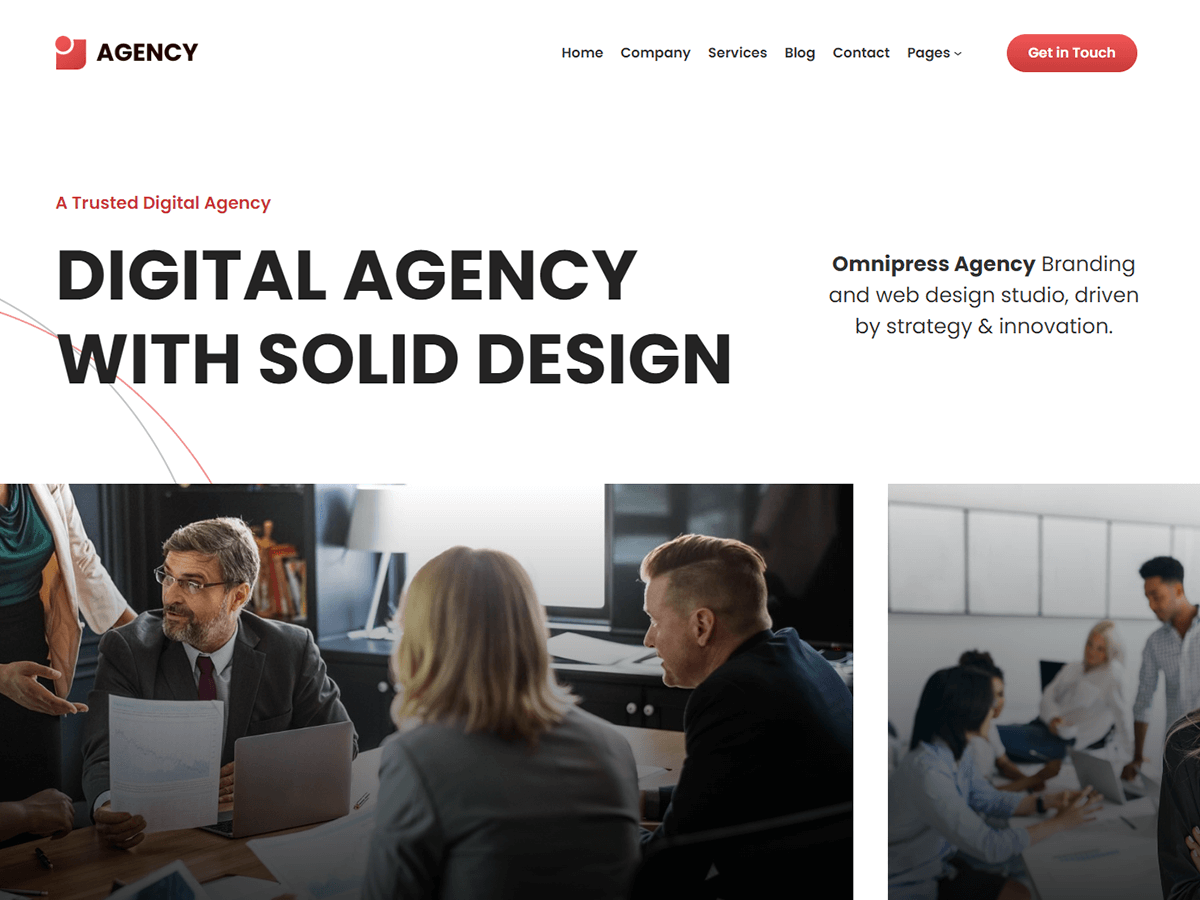 Omnipress Agency theme screenshot
