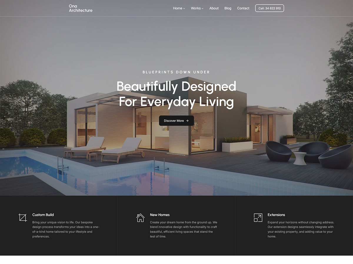 Ona Architecture theme screenshot