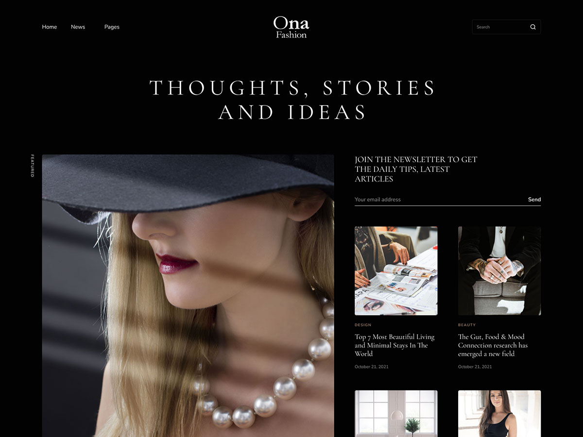 Ona Fashion theme screenshot