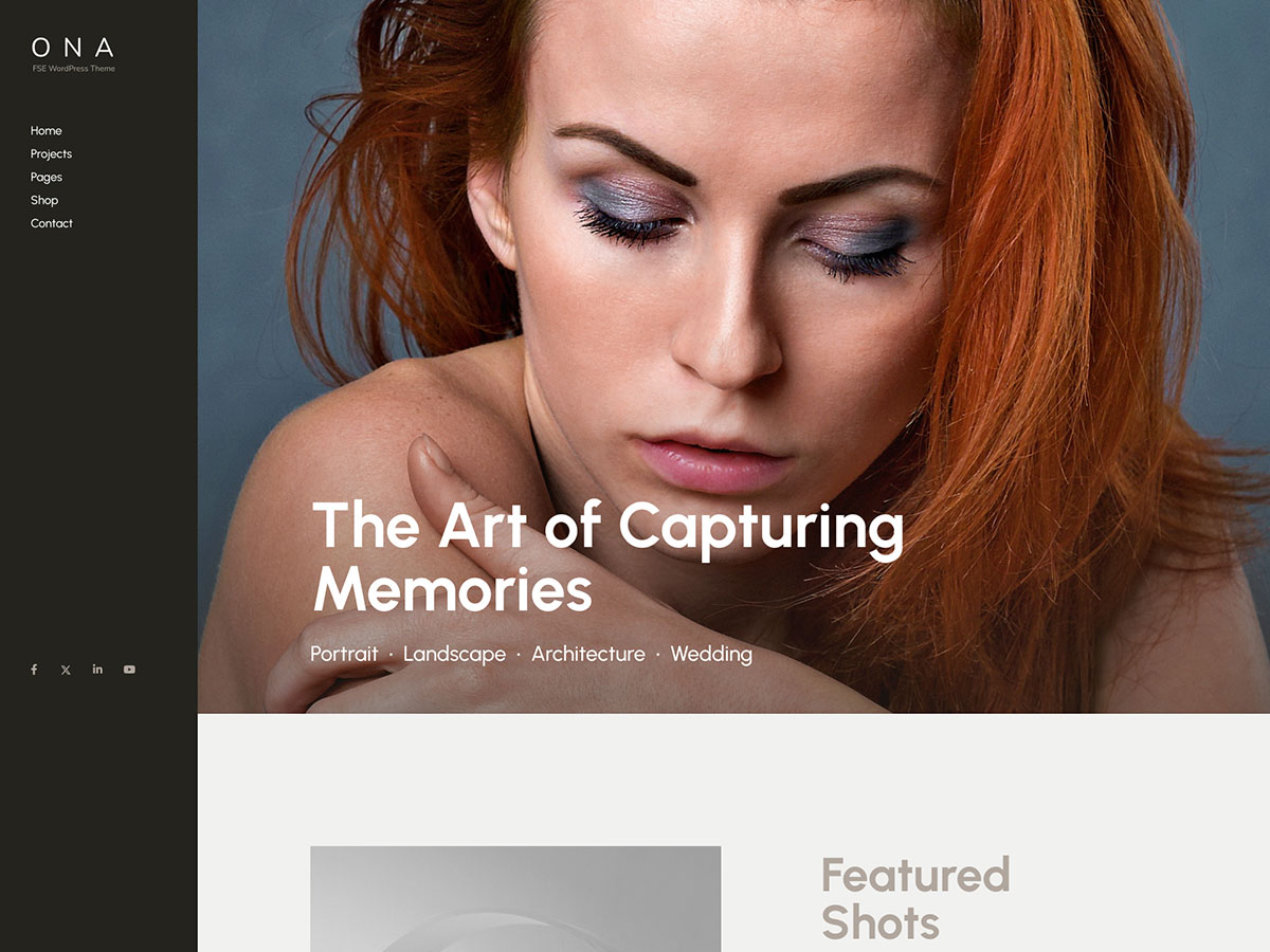 Ona Photography theme screenshot