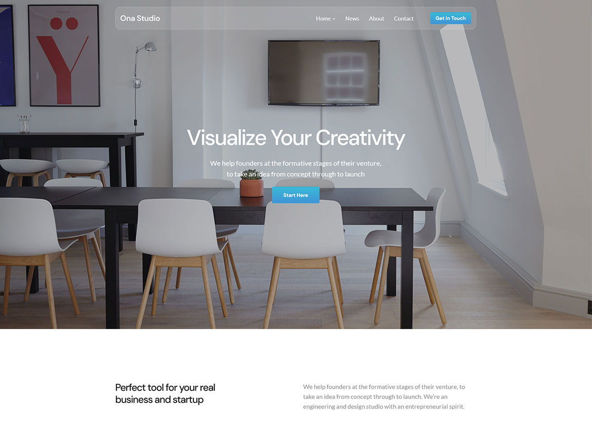 Ona Studio theme screenshot