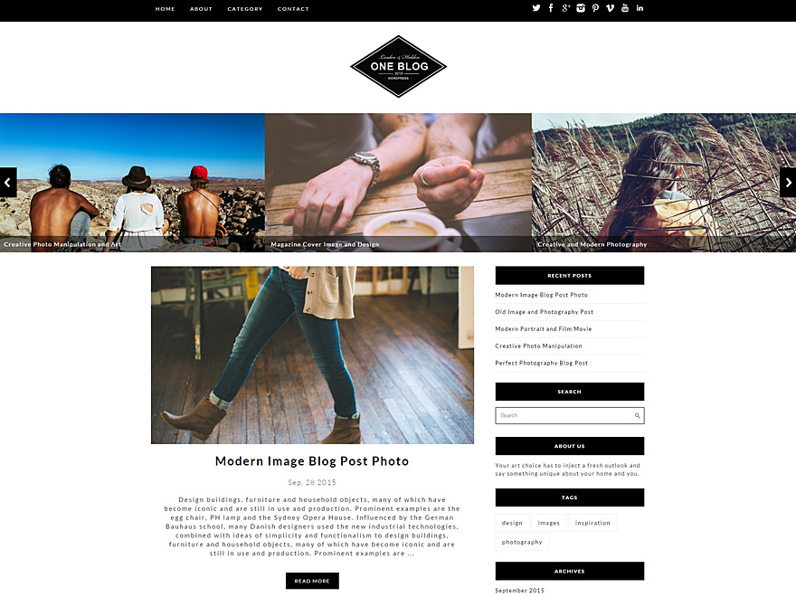 One-Blog theme screenshot