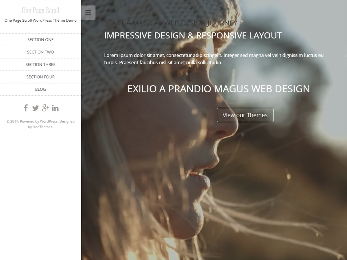 One Page Scroll theme screenshot