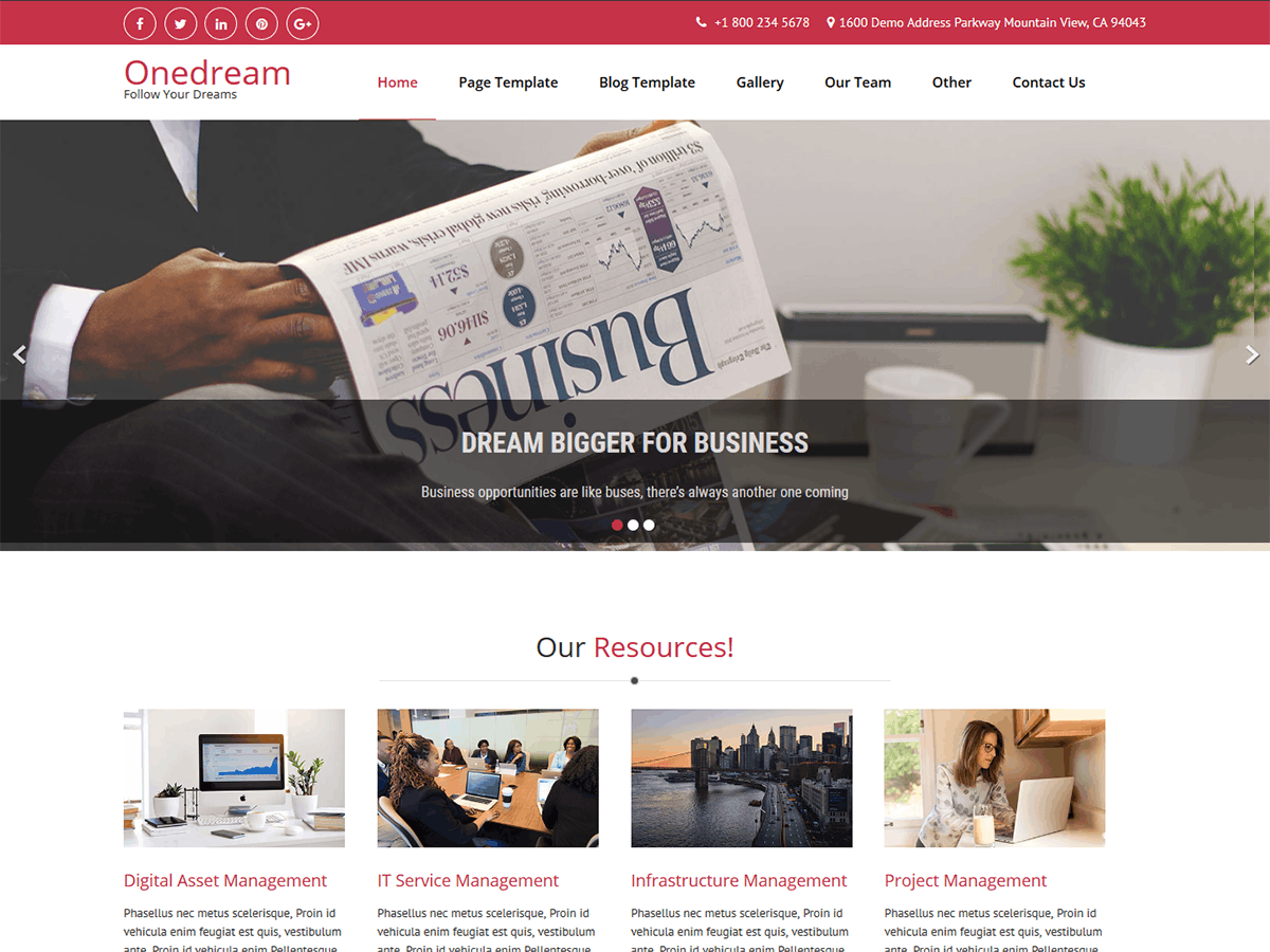 OneDream theme screenshot