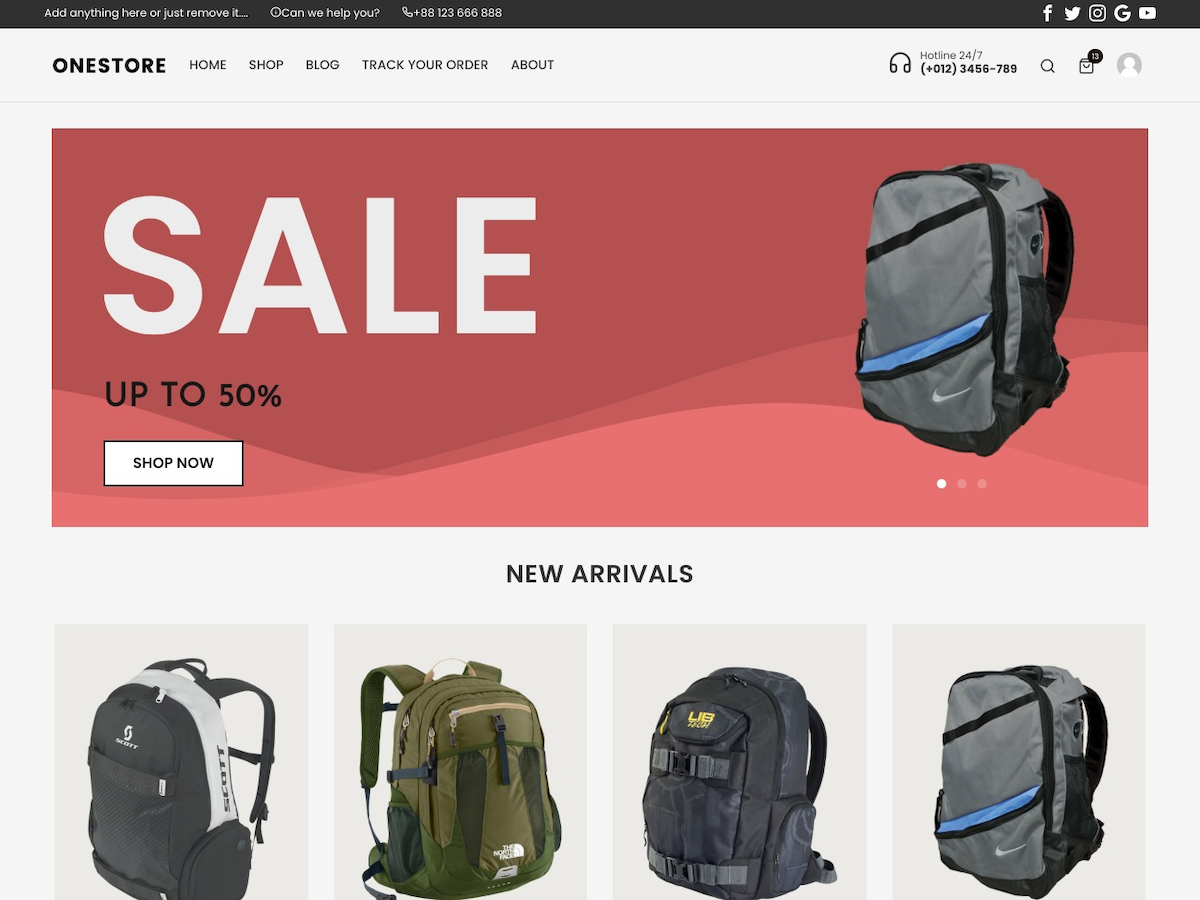 OneStore theme screenshot