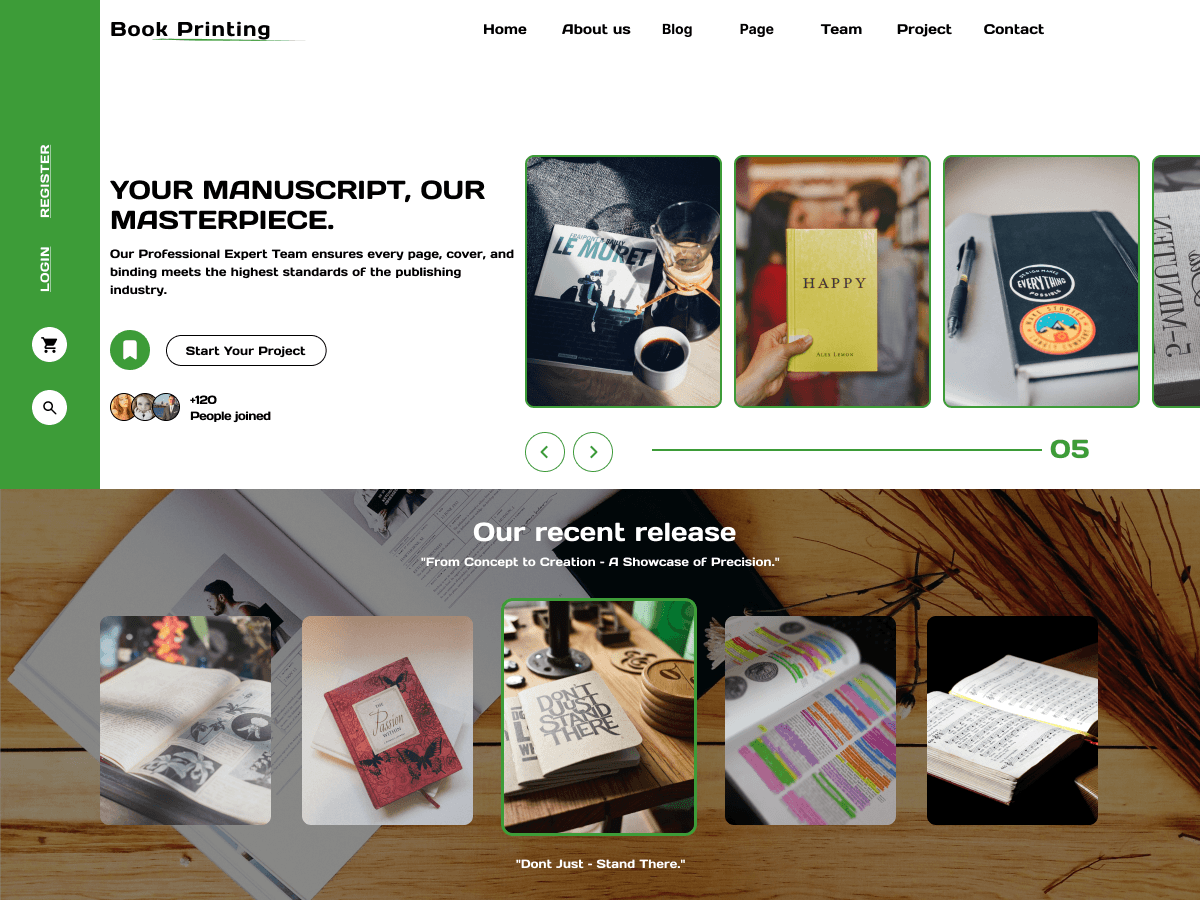 Online Book Printing theme screenshot