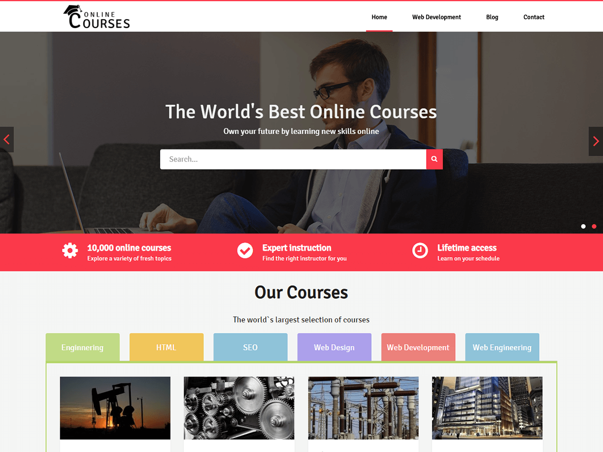 Online Courses theme screenshot