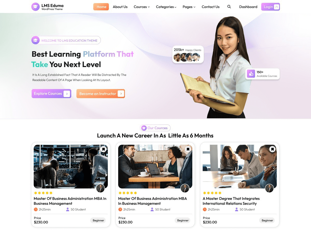 Online Education Academy theme screenshot