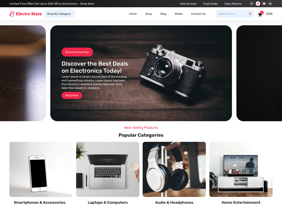 Online Electro Store theme screenshot