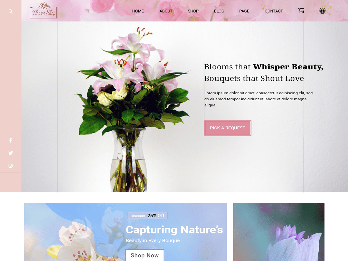 Online Flower Shop theme screenshot