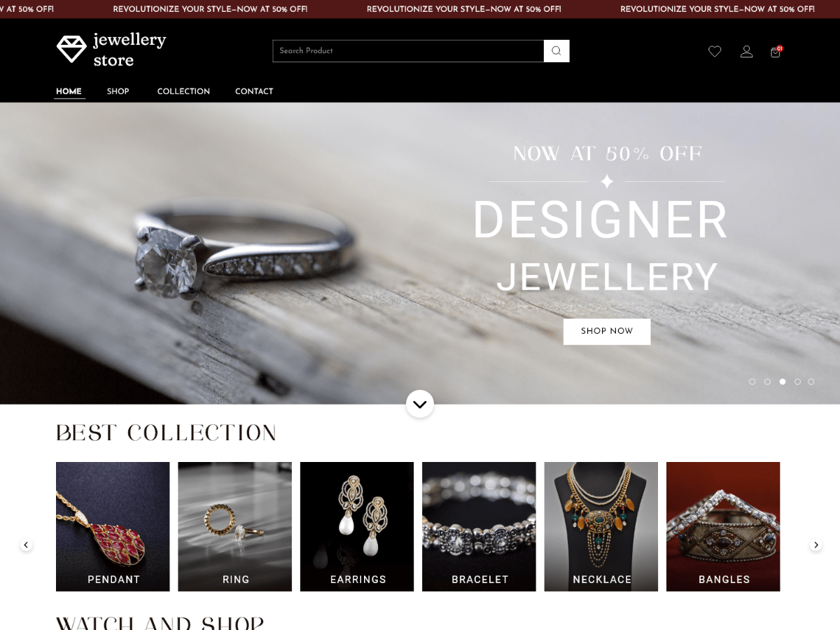 Online Jewelry Store theme screenshot