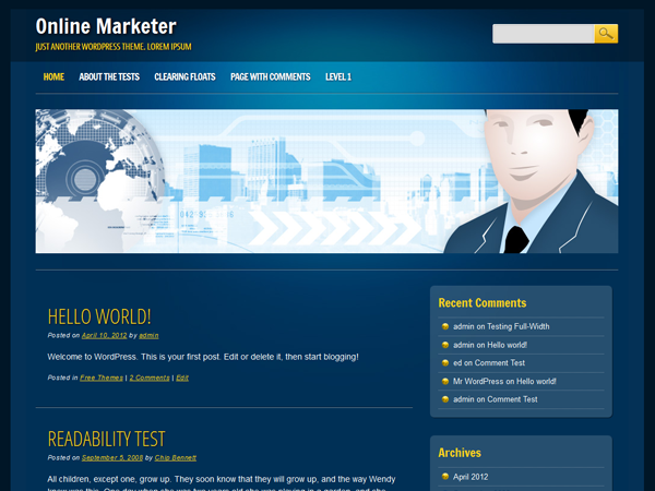 Online Marketer theme screenshot