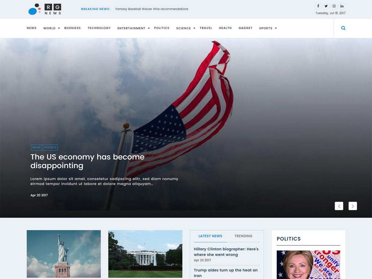 Online News theme screenshot