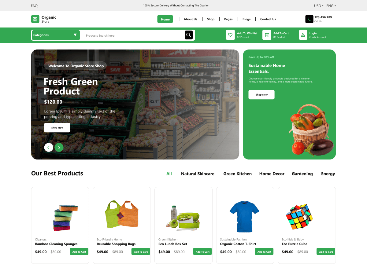 Online Organic Store theme screenshot