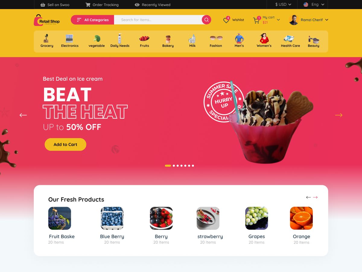 Online Retailer theme screenshot