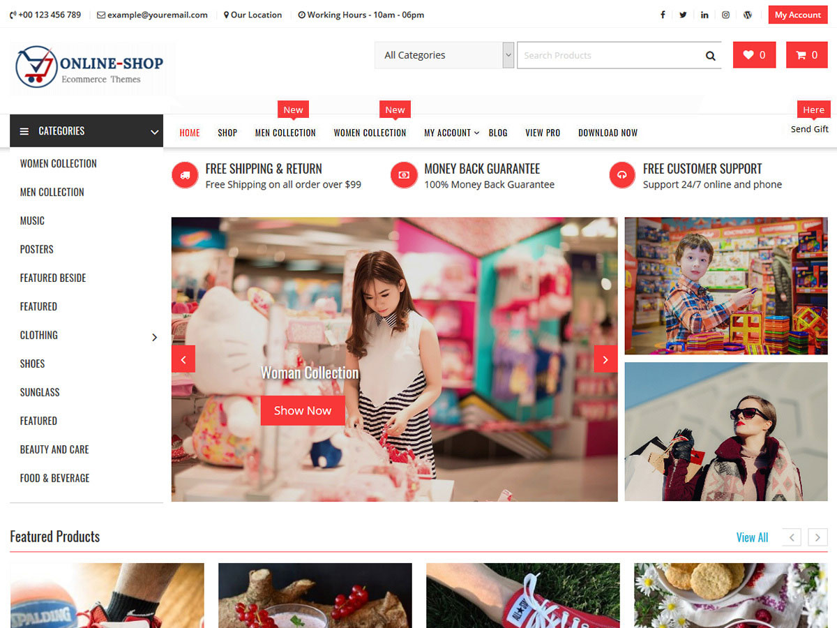 Online Shop theme screenshot