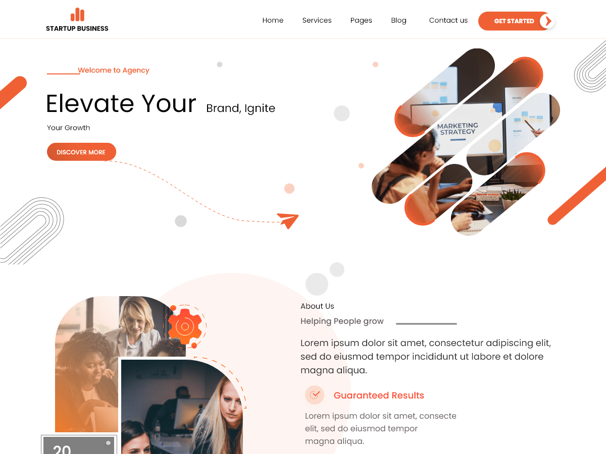 Online Startup Business theme screenshot