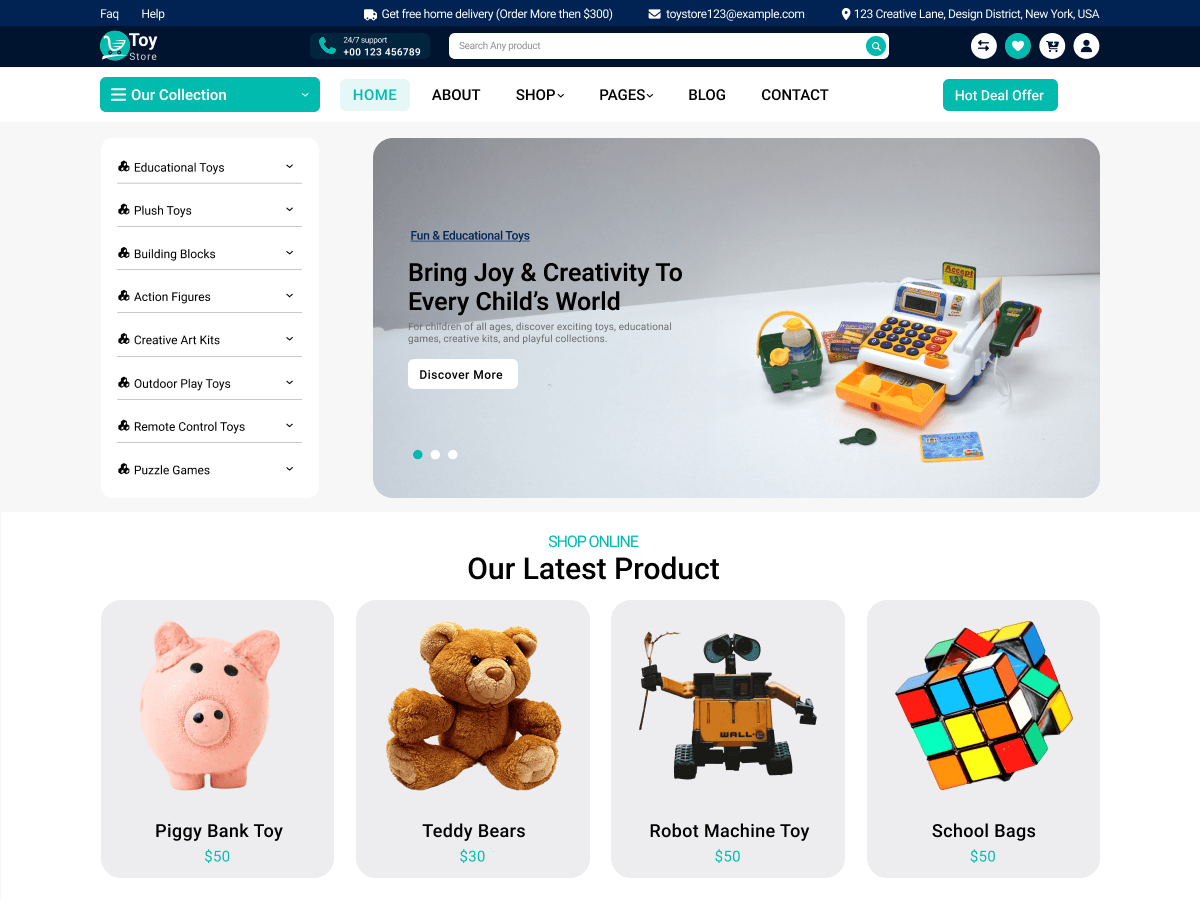 Online Toys Shop theme screenshot