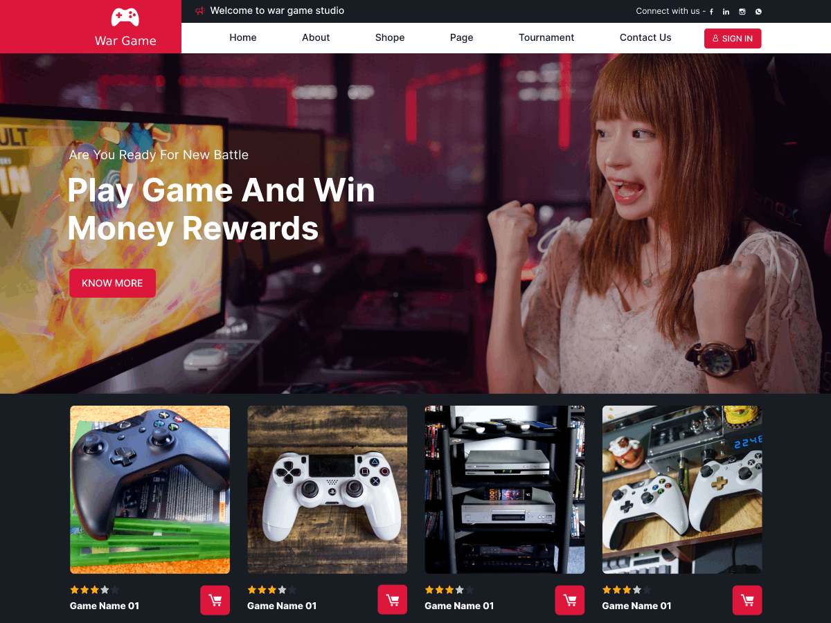 Online Video Games theme screenshot