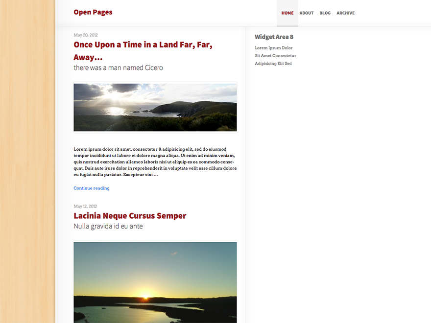 Open Pages theme screenshot