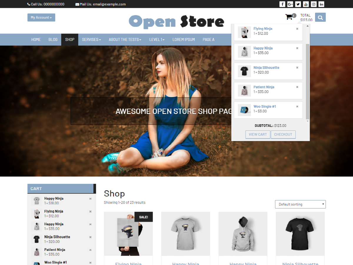 Open Store theme screenshot
